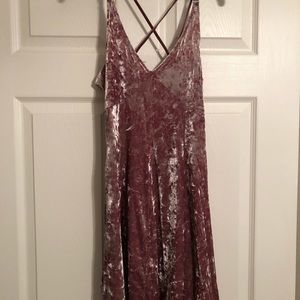 Crushed velvet dress